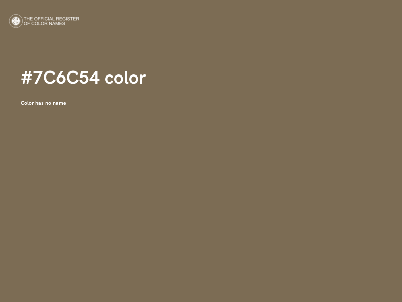 #7C6C54 color image