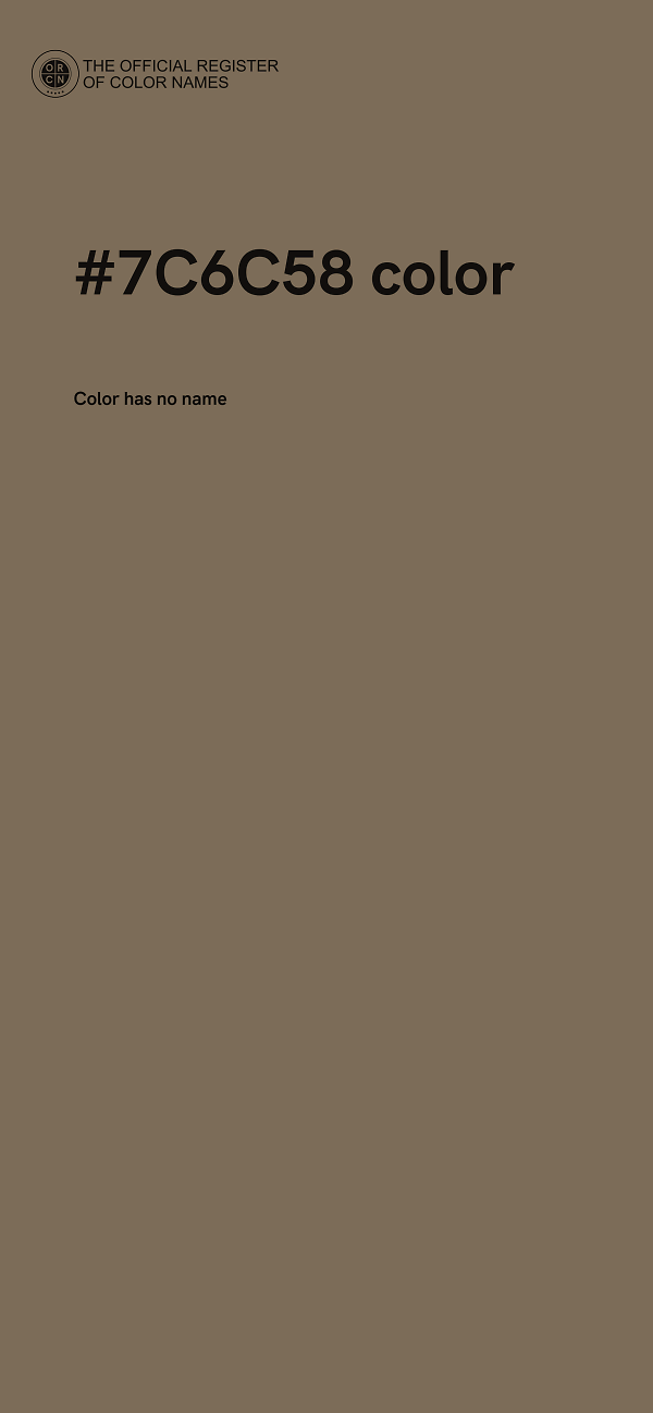 #7C6C58 color image