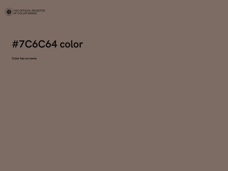 #7C6C64 color image