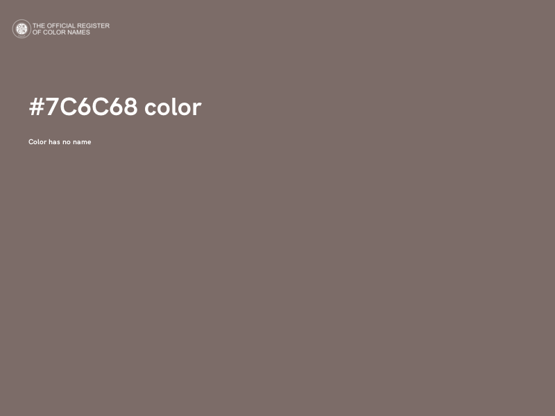 #7C6C68 color image