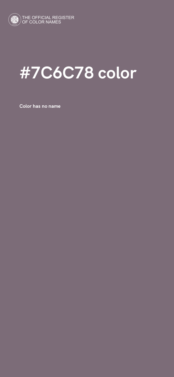 #7C6C78 color image