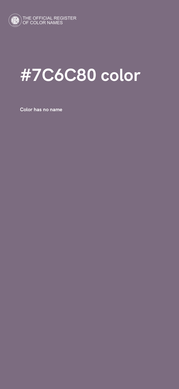 #7C6C80 color image