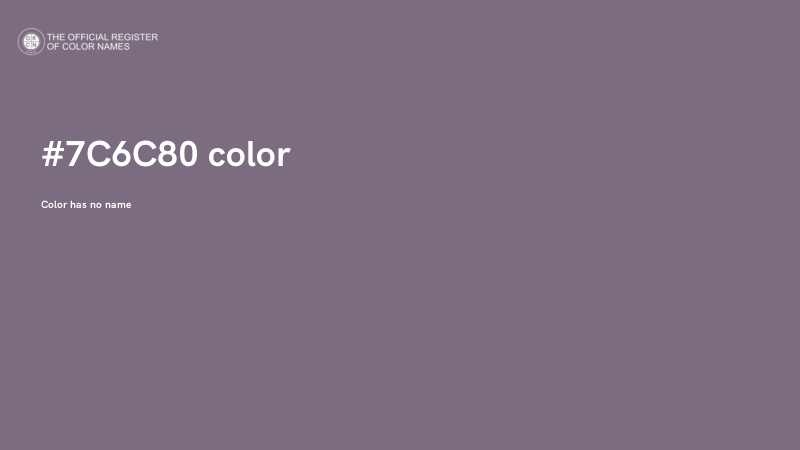 #7C6C80 color image