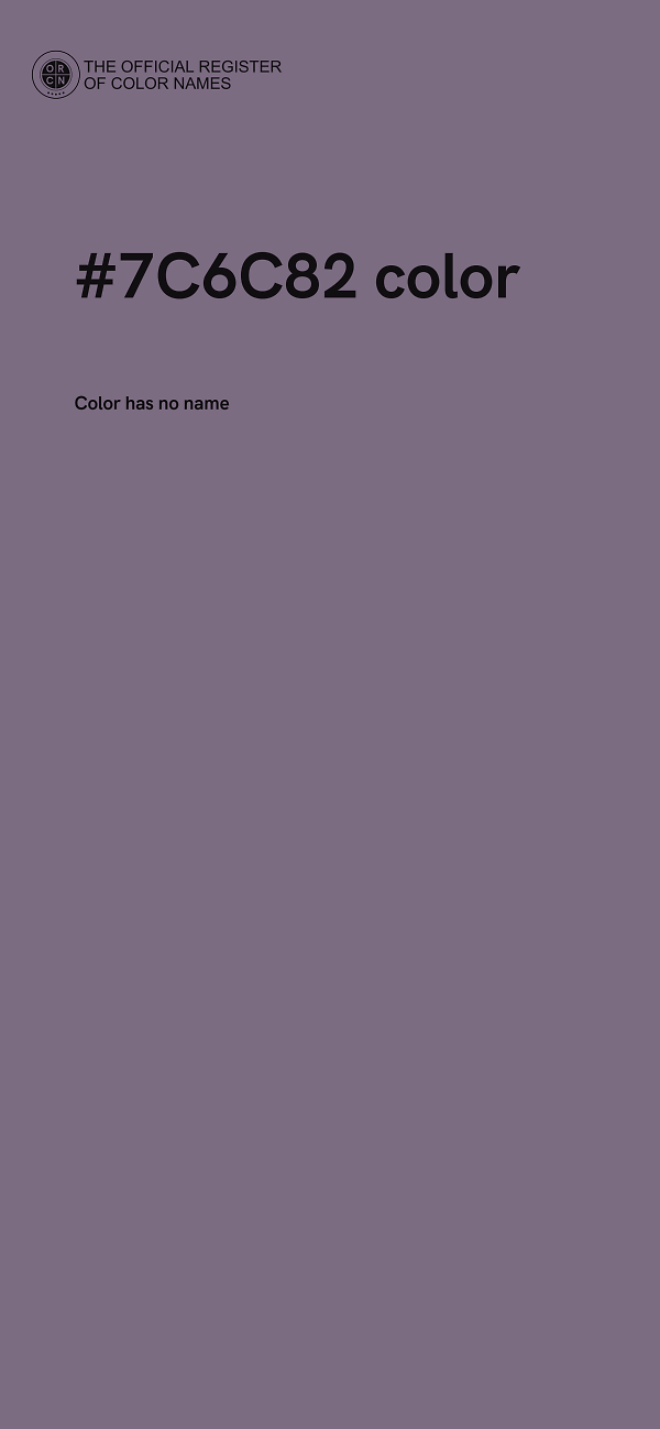 #7C6C82 color image