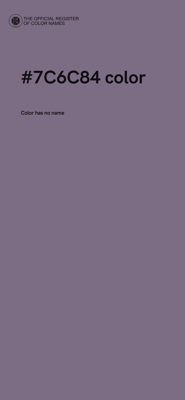 #7C6C84 color image