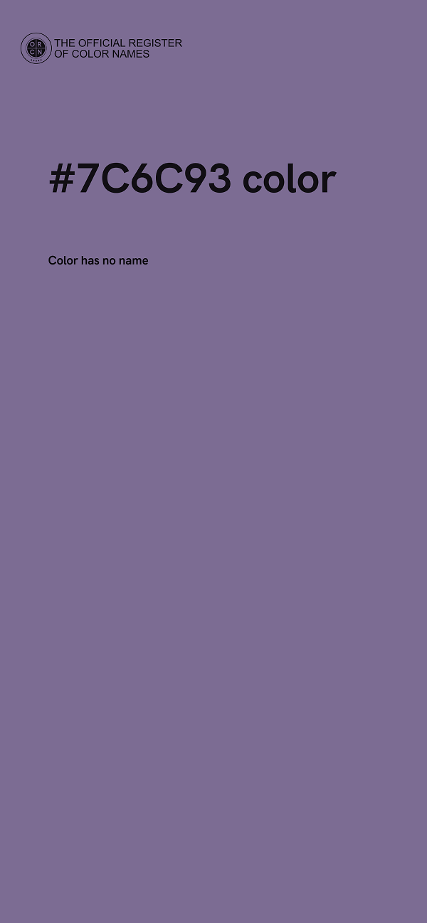 #7C6C93 color image