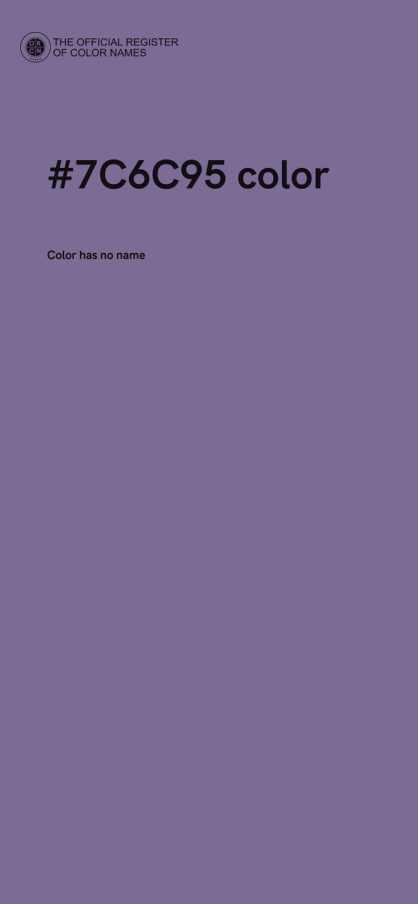 #7C6C95 color image