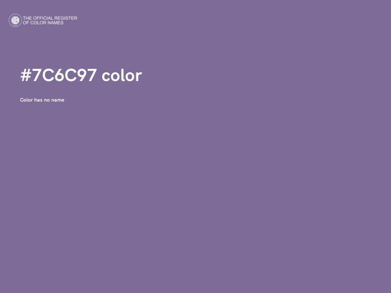 #7C6C97 color image