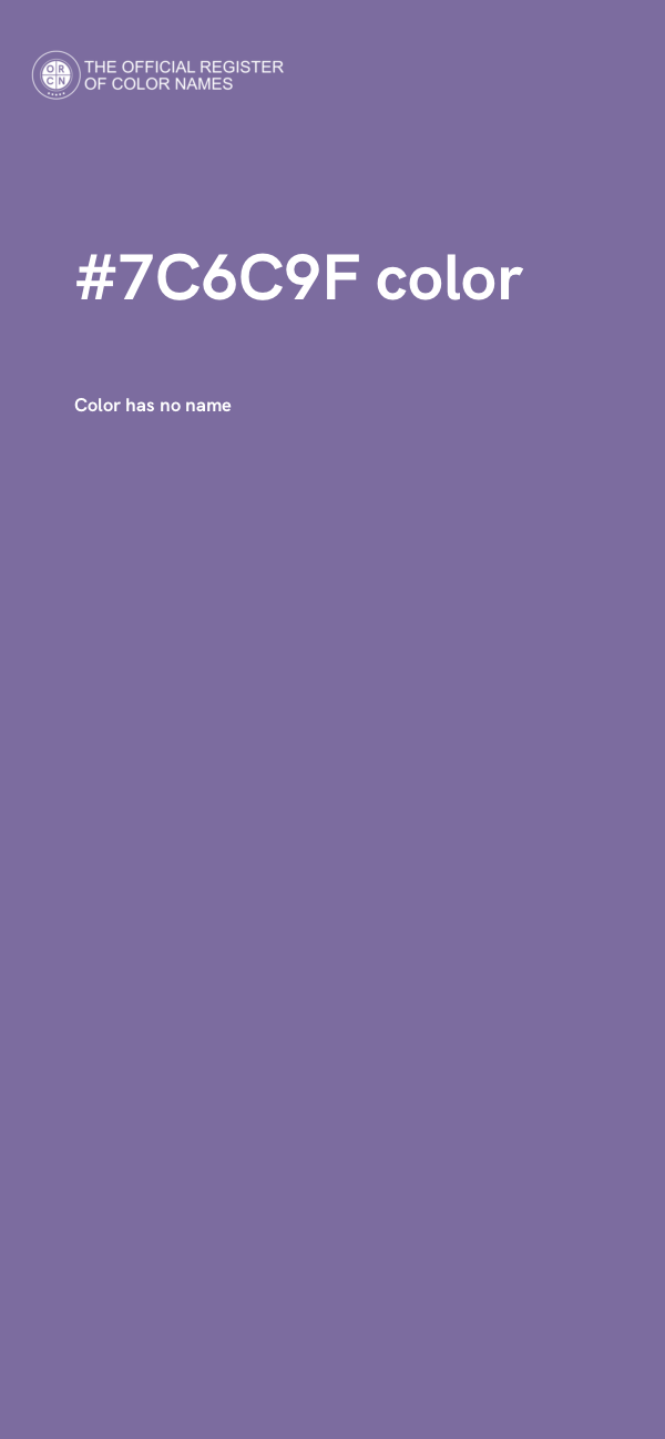 #7C6C9F color image
