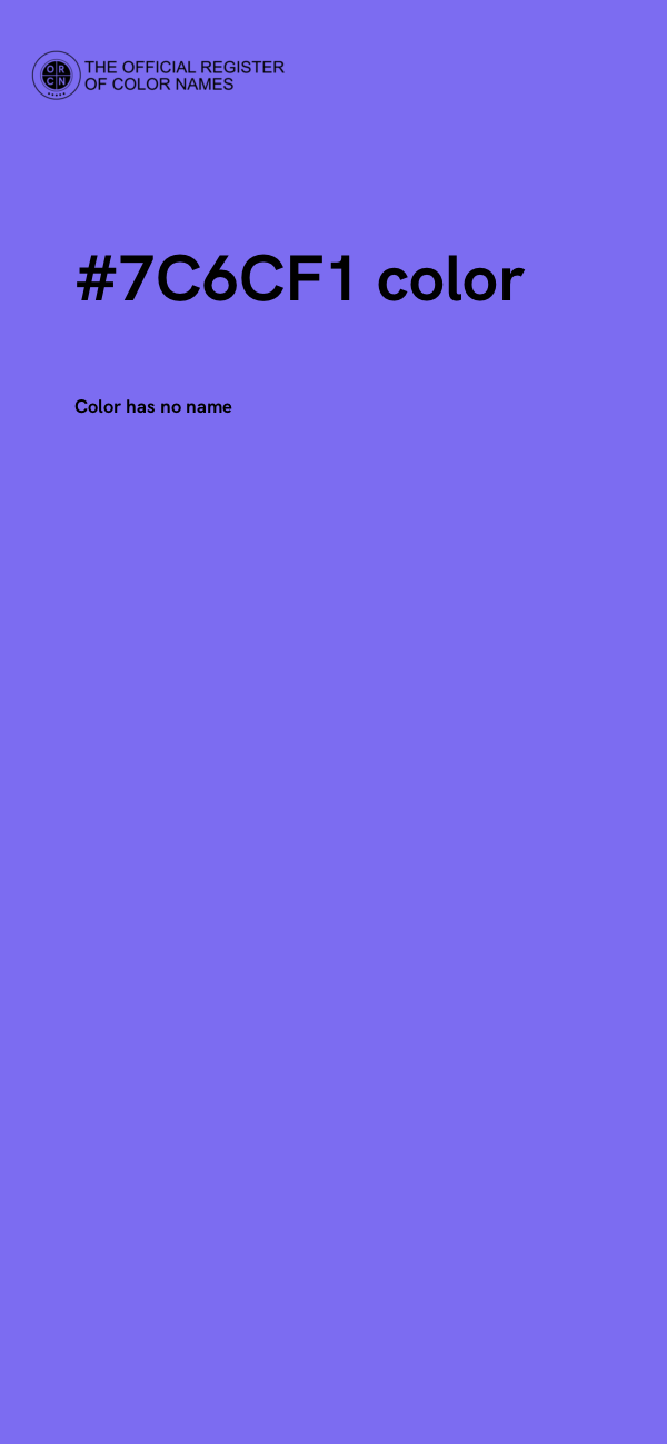 #7C6CF1 color image