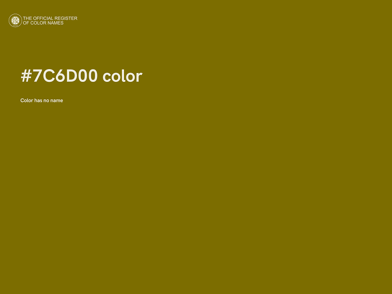 #7C6D00 color image