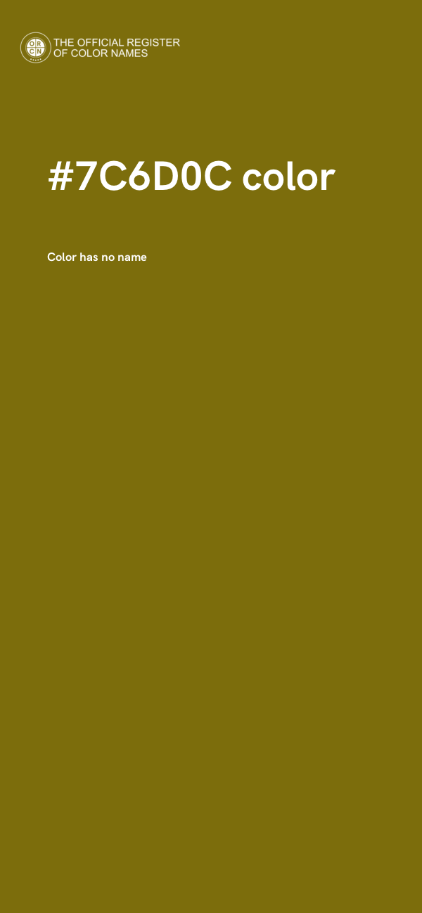 #7C6D0C color image