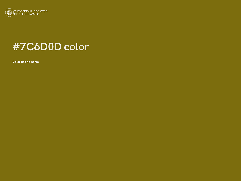 #7C6D0D color image