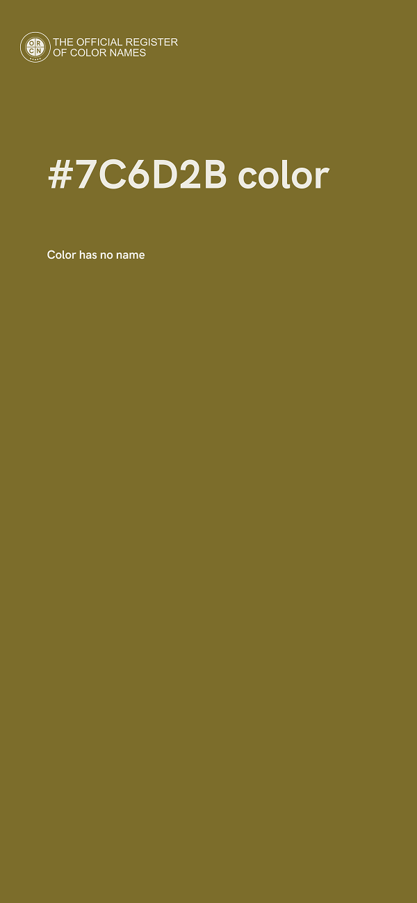 #7C6D2B color image