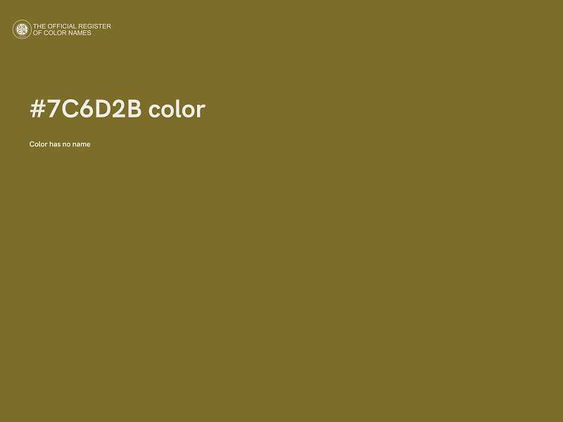 #7C6D2B color image