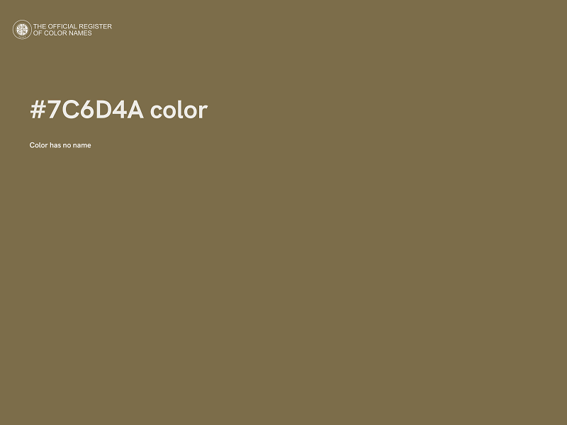 #7C6D4A color image