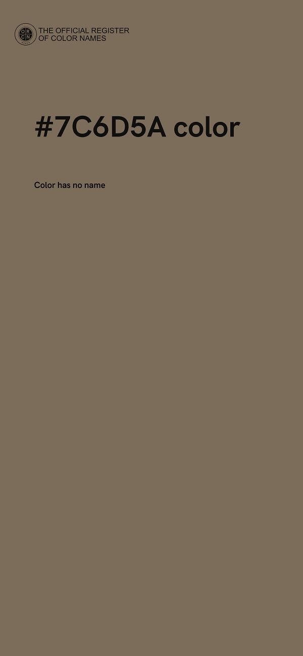 #7C6D5A color image