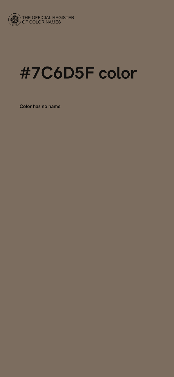 #7C6D5F color image