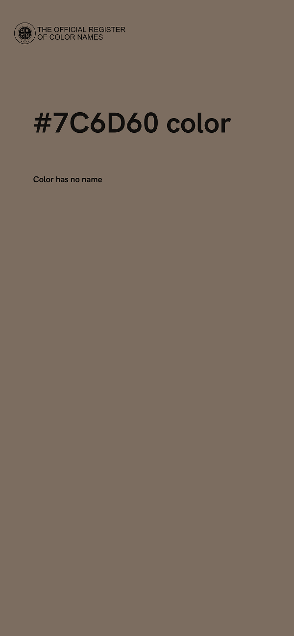 #7C6D60 color image