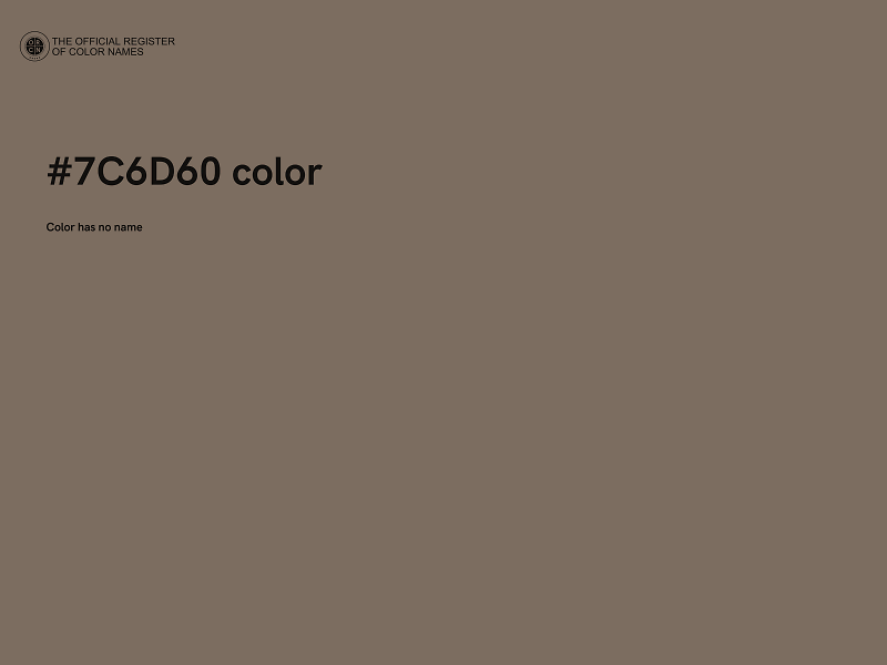 #7C6D60 color image