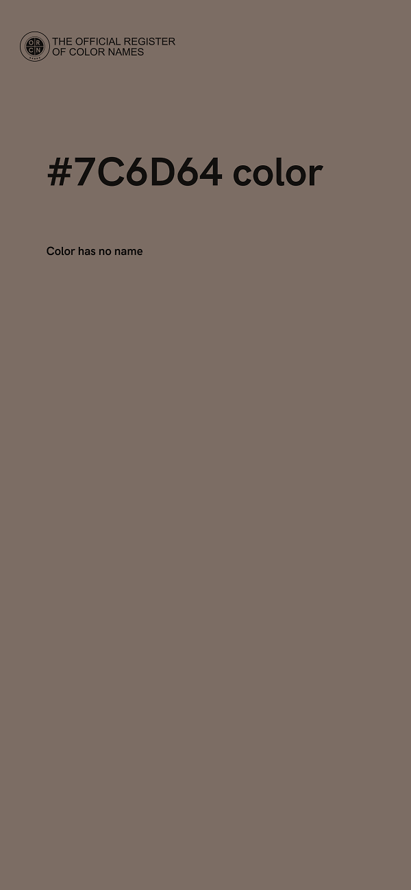 #7C6D64 color image