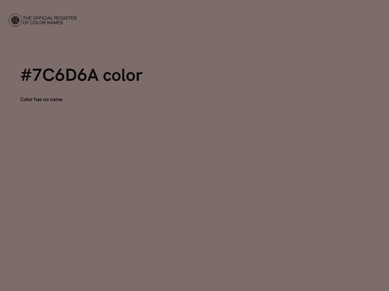 #7C6D6A color image