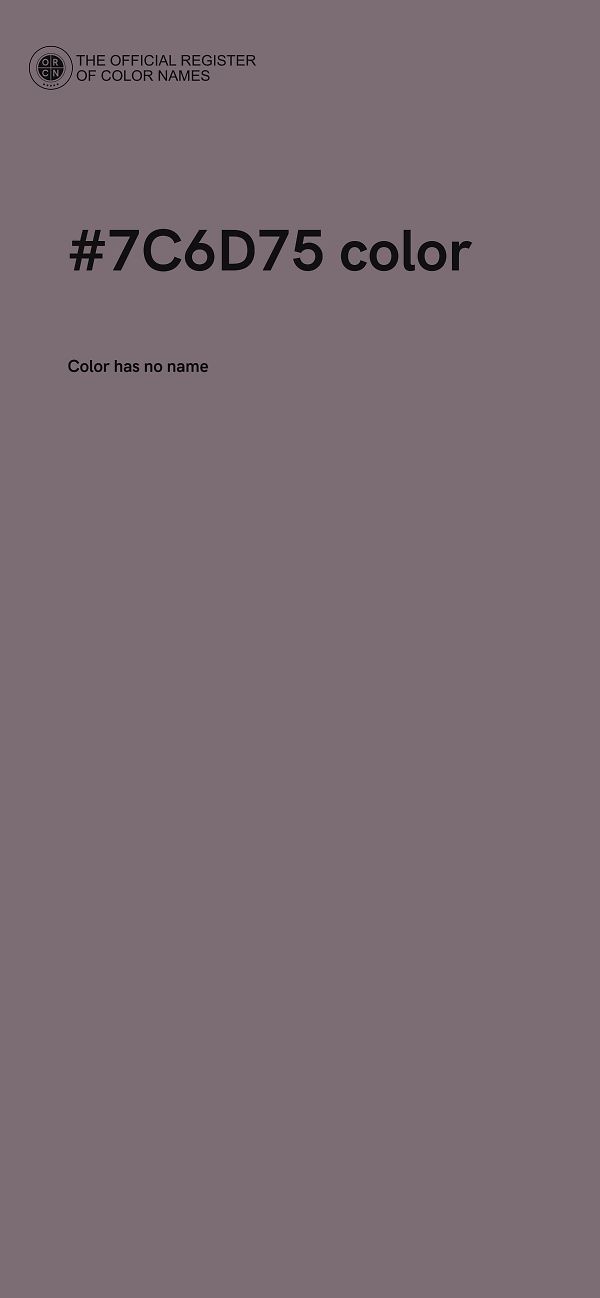 #7C6D75 color image