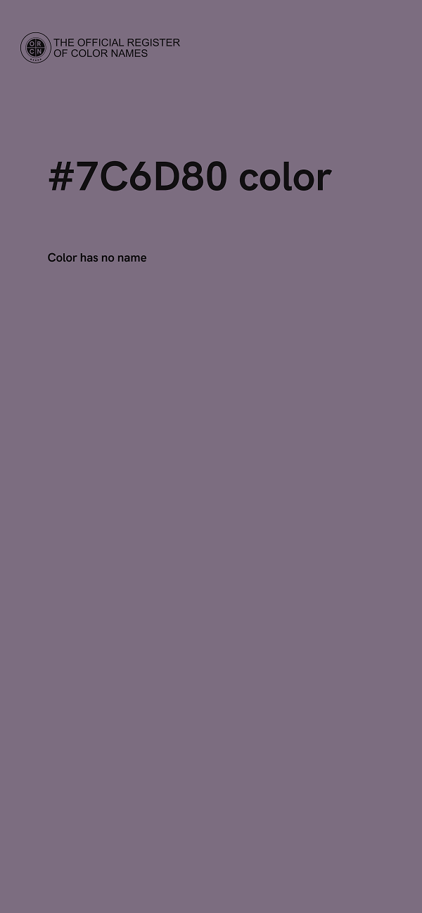 #7C6D80 color image