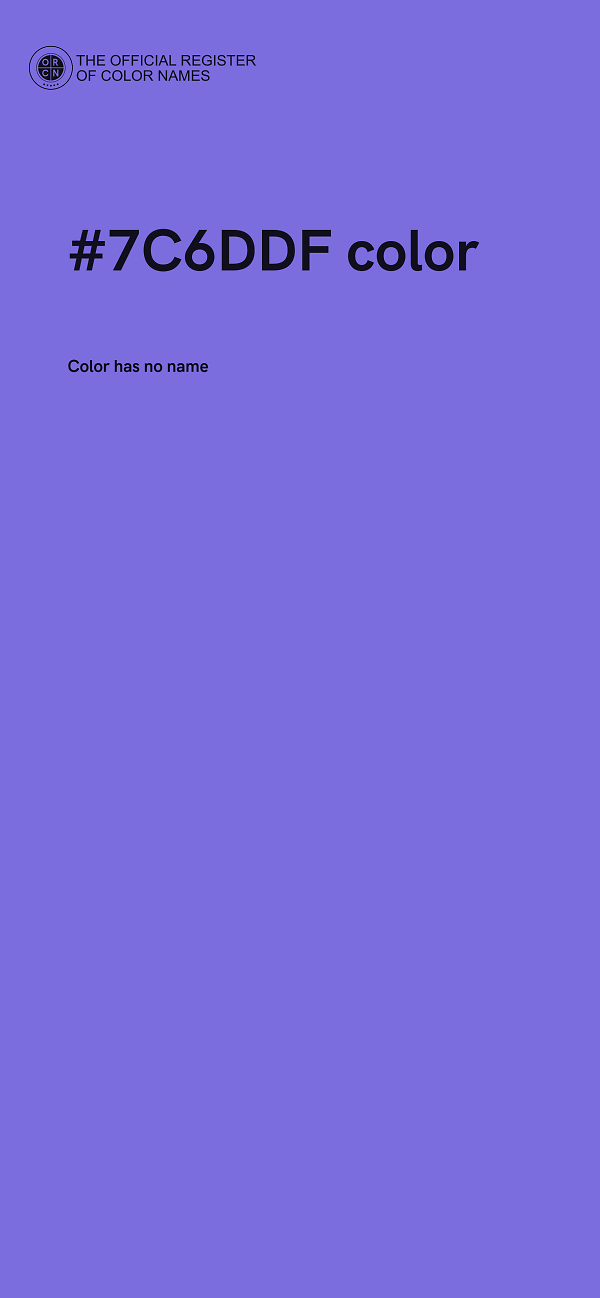 #7C6DDF color image