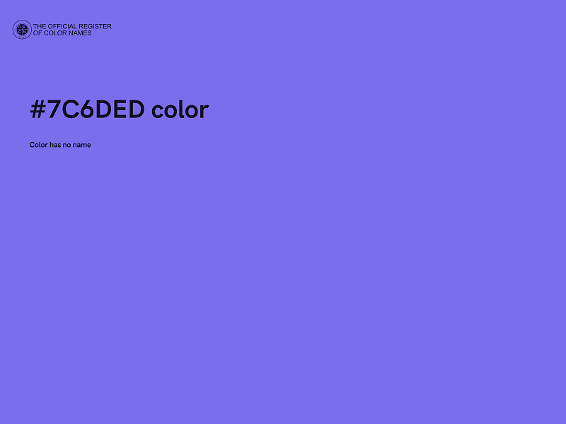 #7C6DED color image