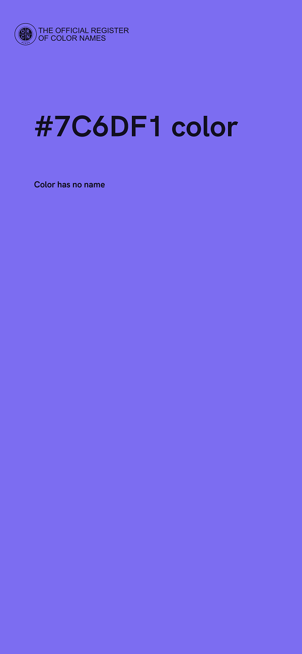#7C6DF1 color image