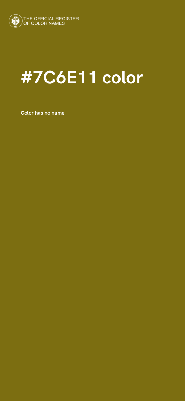 #7C6E11 color image