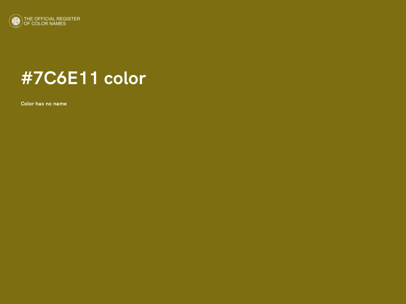 #7C6E11 color image