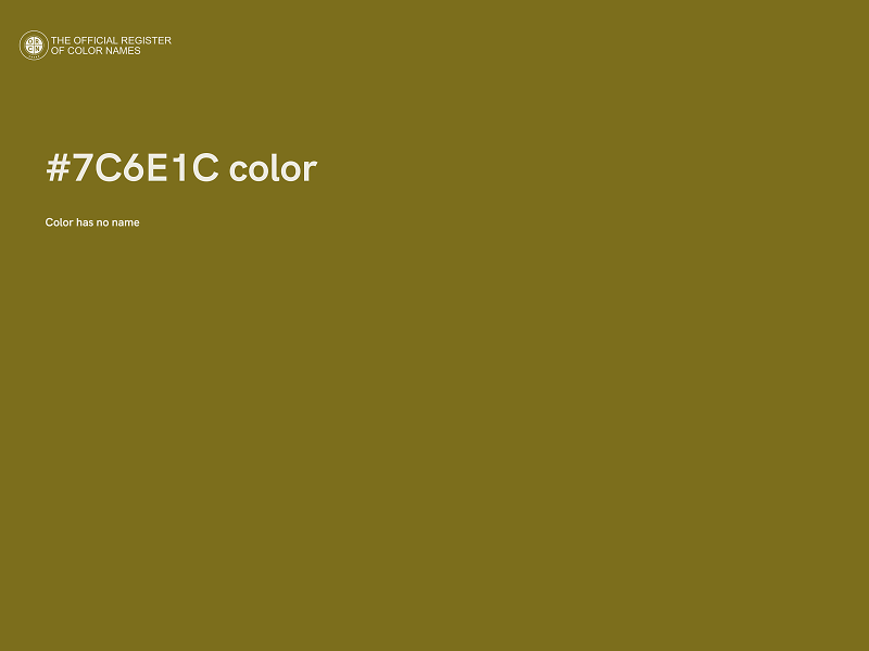 #7C6E1C color image