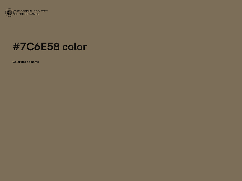 #7C6E58 color image