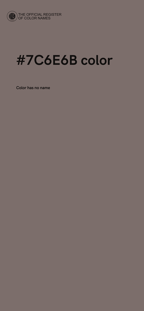 #7C6E6B color image