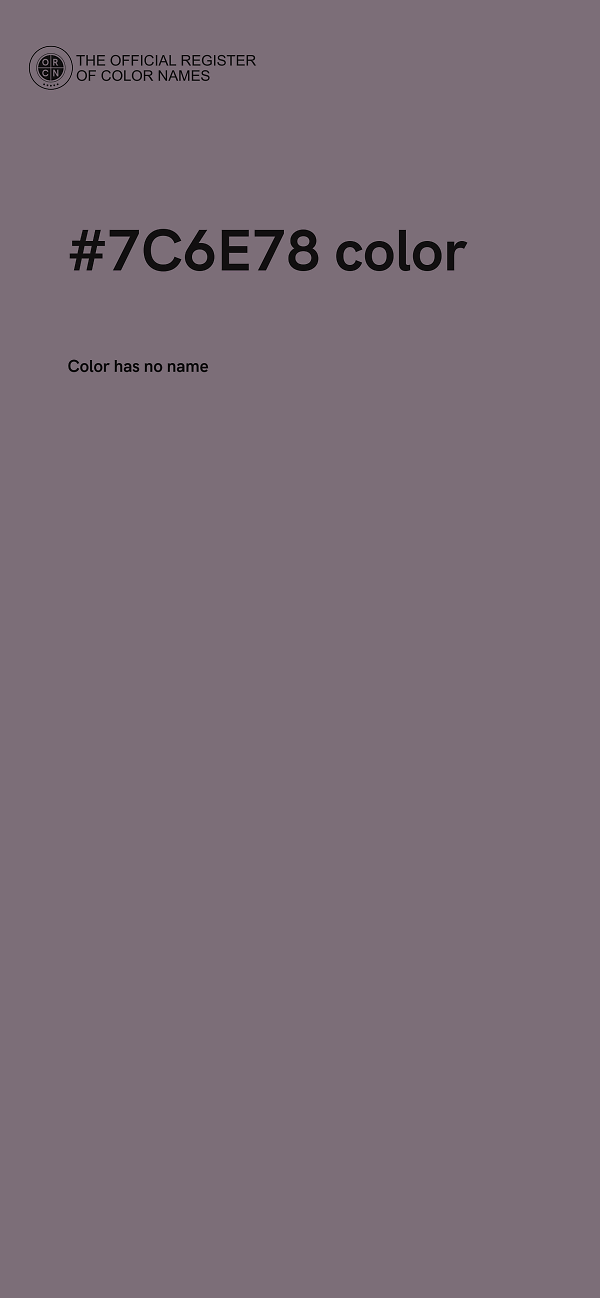 #7C6E78 color image