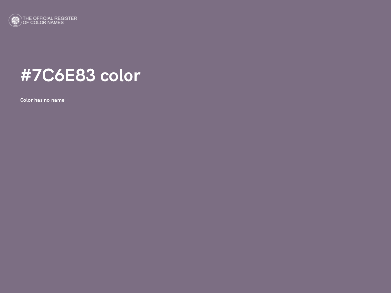 #7C6E83 color image