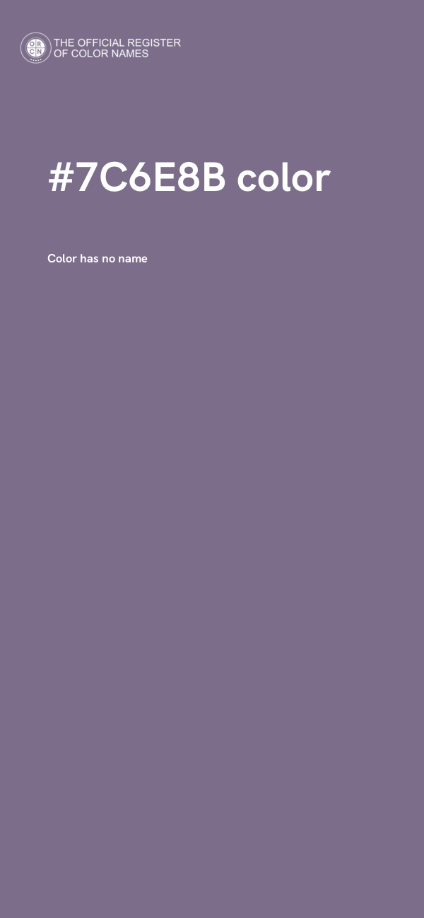 #7C6E8B color image