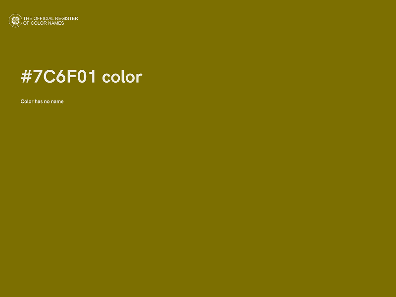 #7C6F01 color image