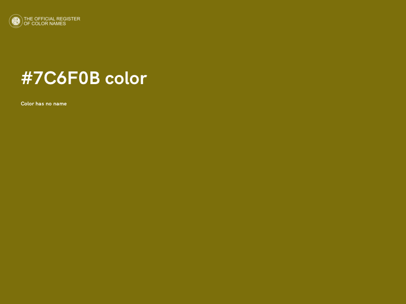 #7C6F0B color image