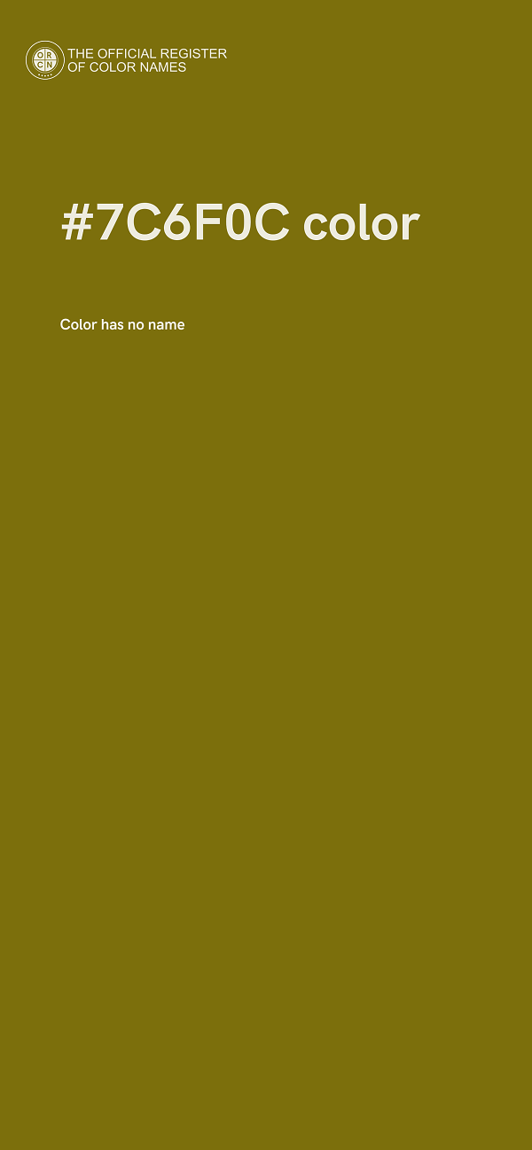#7C6F0C color image
