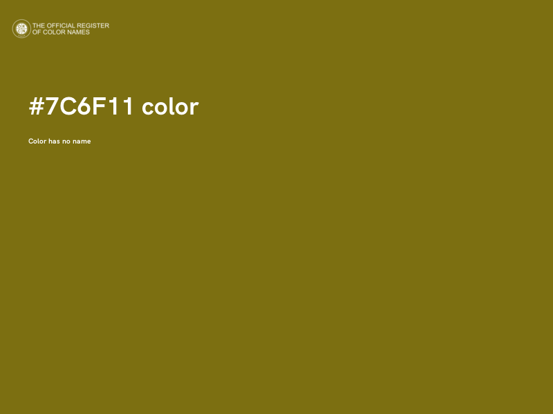 #7C6F11 color image
