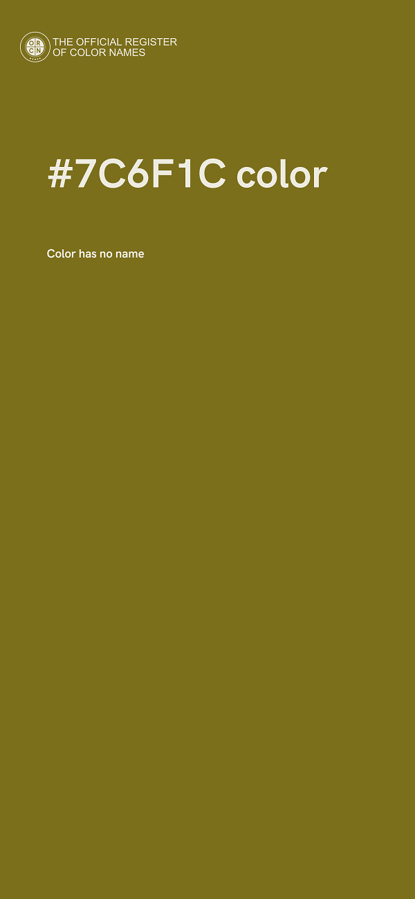 #7C6F1C color image