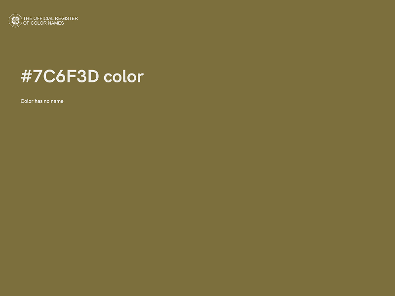 #7C6F3D color image