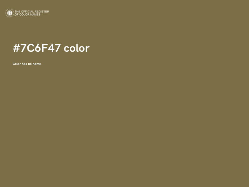 #7C6F47 color image