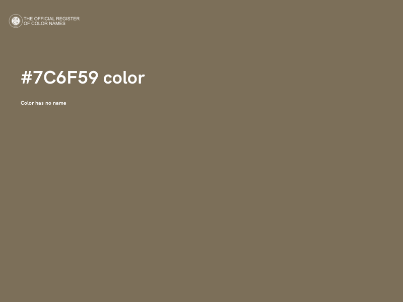 #7C6F59 color image