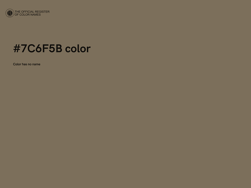 #7C6F5B color image