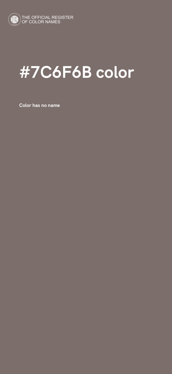 #7C6F6B color image