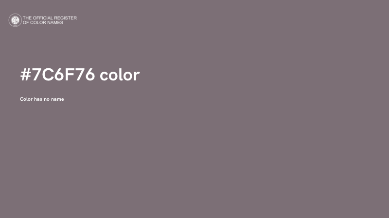 #7C6F76 color image